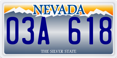 NV license plate 03A618