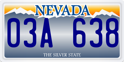 NV license plate 03A638