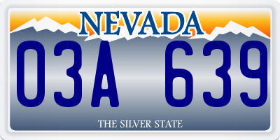 NV license plate 03A639