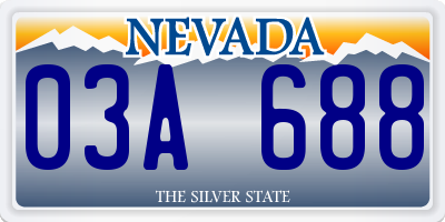 NV license plate 03A688