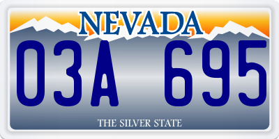 NV license plate 03A695
