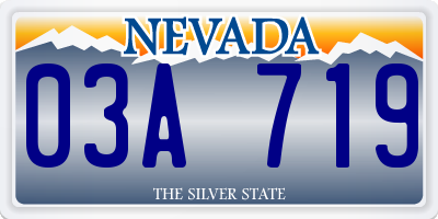 NV license plate 03A719
