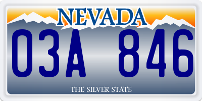 NV license plate 03A846