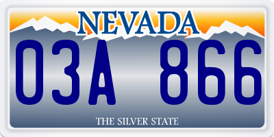 NV license plate 03A866