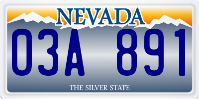 NV license plate 03A891