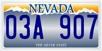 NV license plate 03A907