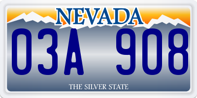 NV license plate 03A908