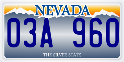 NV license plate 03A960