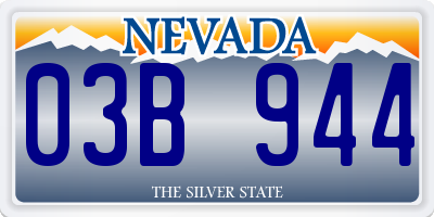 NV license plate 03B944
