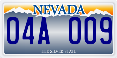 NV license plate 04A009