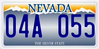 NV license plate 04A055