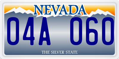 NV license plate 04A060