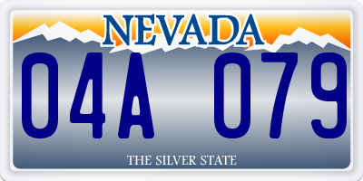 NV license plate 04A079