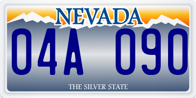 NV license plate 04A090
