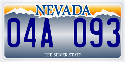 NV license plate 04A093
