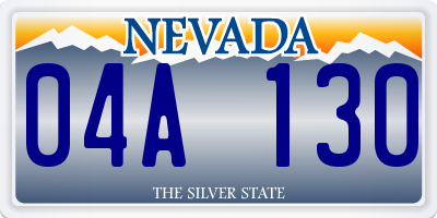 NV license plate 04A130