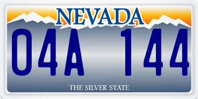 NV license plate 04A144