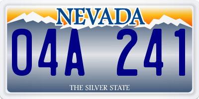 NV license plate 04A241