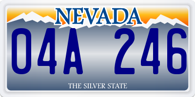 NV license plate 04A246