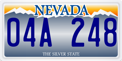 NV license plate 04A248