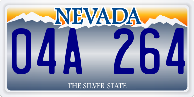 NV license plate 04A264