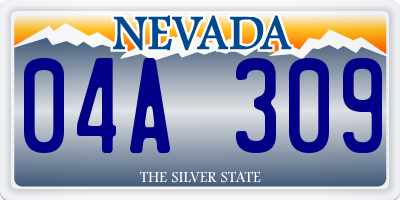 NV license plate 04A309