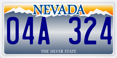 NV license plate 04A324