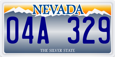 NV license plate 04A329