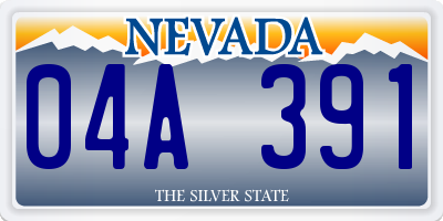 NV license plate 04A391