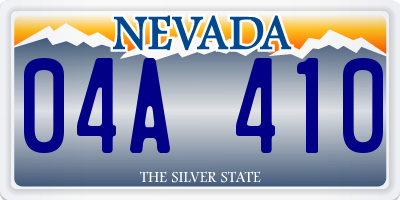 NV license plate 04A410