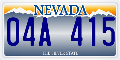 NV license plate 04A415
