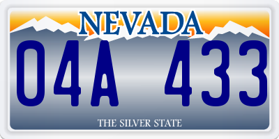 NV license plate 04A433