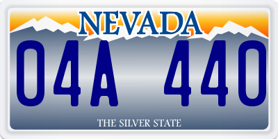 NV license plate 04A440