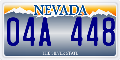 NV license plate 04A448