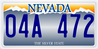 NV license plate 04A472