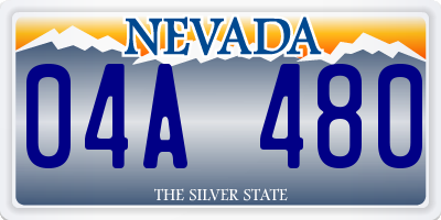 NV license plate 04A480