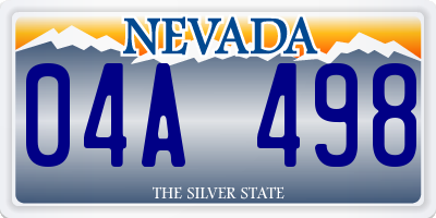 NV license plate 04A498