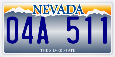 NV license plate 04A511