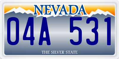 NV license plate 04A531