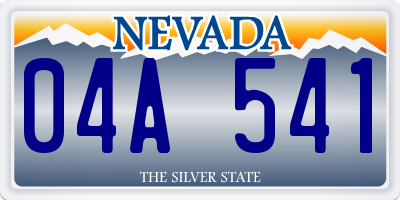 NV license plate 04A541