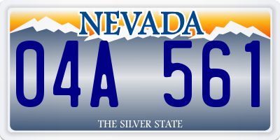 NV license plate 04A561