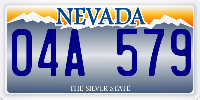 NV license plate 04A579