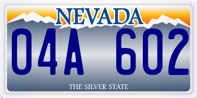 NV license plate 04A602
