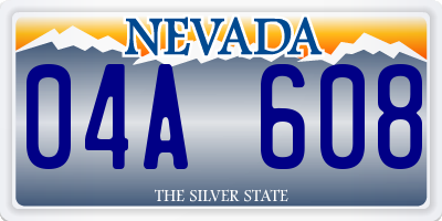 NV license plate 04A608