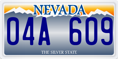 NV license plate 04A609