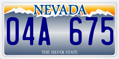 NV license plate 04A675