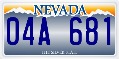 NV license plate 04A681