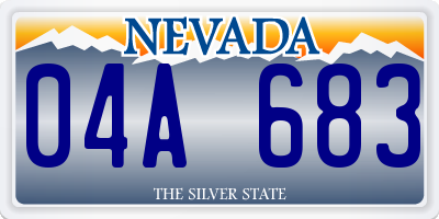 NV license plate 04A683