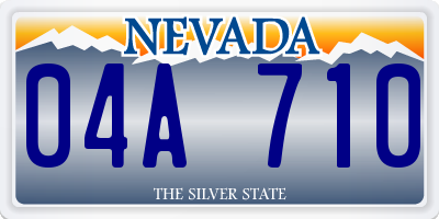NV license plate 04A710