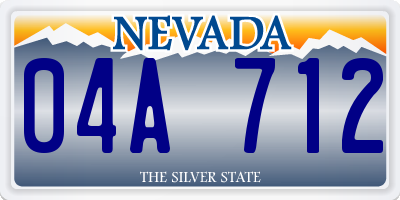 NV license plate 04A712